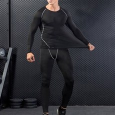 남성 기능성 긴팔 스포츠 운동복 레깅스 타이즈