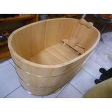 台灣檜木3尺泡澡桶豪華組 無上漆 重油香氣, 1個