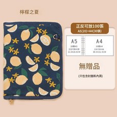 檸檬之夏 設計 孕檢資料冊 A5活頁 產檢報告單 B超單 資料夾, 無贈品 檸檬之夏 - 孕檢包, 1個