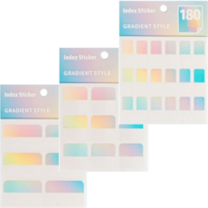 블리키 그라데이션 인덱스 북마크 스티커 메모지3종, 오로라