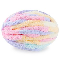 생활스토리 몽글몽글 고양이 꼬리 실 수면 루피망고 자이언트 뜨개실, 1개, 솜사탕