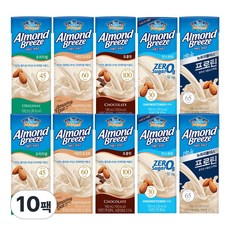 아몬드브리즈 5종 2개씩(오리지널+오트+초콜릿+언스위트+프로틴)단일상품, 10개, 190ml