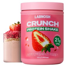 랩노쉬 크런치 단백질 쉐이크 리얼딸기, 1개, 450g