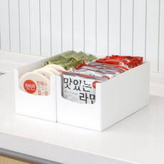 엠비코 다용도 팬트리 정리함, 화이트, 2개