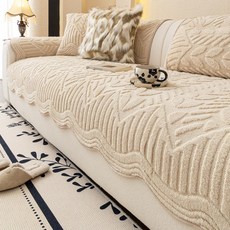 쇼파 커버 쇼파커버 라이트그레이 매트 리지-라이트블루, 1개, 윤링 이형 라이트커피