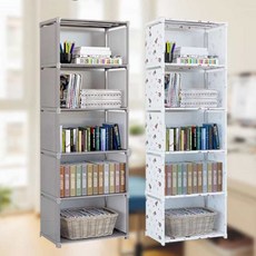 싹팔아 조립식 책장 3칸 4칸 5칸 원룸옷수납 공간분리책장 옷방정리 간이책장, 4칸 책장 화이트