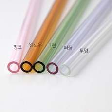 조식맛있는 호텔 유리 일자빨대 3P세트 환우용 환우 자연보호, 투명