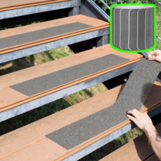 운그라도 초강력 깔끔한 계단 미끄럼방지 스티커, 애쉬그레이, 10개