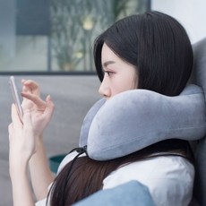 쿠션 차량 메모리폼 차량용품 여행용 목쿠션 베개 43669pc 1(pc), 네이비