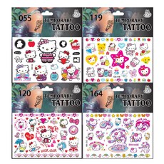 키티 우표 생일 호의 헬로 스티커 GOODIE 용품 선물 장식 팔찌 필러 BAG 파티 어린이를위한 슬랩 문신, 4pcs Tattoo stickers 1