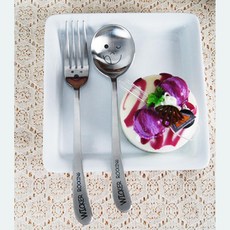 귀여운 커트러리 파스타 스푼 포크 스테이크 양식기 홈식기 샐러드포크 샐러드요리 다이닝, 1개