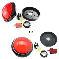 DIY 아케이드 게임 기계를위한 switch를 가진 100mm 큰 둥근 누름 단추 LED, R