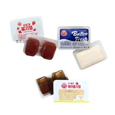 율컴퍼니 오뚜기 딸기잼20개 + 버터후레쉬20개 + 메이플시럽5개 세트 디스펜팩 일회용 잼 버터, 1개