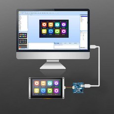 보조미너티 터치 스크린 4.3인치 소형 디스플레이 고화질 보조 서브, A. 터치리스 모듈