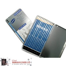 德國施德樓STAEDTLER頂級藍杆繪圖鉛筆12入組，滑順好寫、多種硬度選擇，素描繪畫設計皆適用, 1個