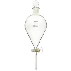 유리 스토퍼와 유리 스톱콕이 포함된 EAG2000 유리 2000ml 글로브 모양 분리 깔때기, 1000ml