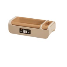 ibits S780 雙倉眼鏡清洗機 高頻震盪 三段計時 可視化 小物工具清潔器, 卡其色, 1個