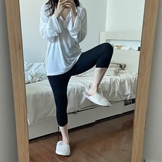 쌍띠에 임산부레깅스 7부 임부 산전 산후 3color 레이온 free