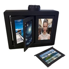 Instax 미니 회전 프레임 회전 폴라로이드 사진 프레임 - 12장 사진 보관 5.5cm x 8.5cm2.1인치 x 3.3인치 사이즈 - 세련되고 내구성이 뛰어나며 손쉬운, Instax 미니 회전 프레임, 회전 폴라로이드 사진