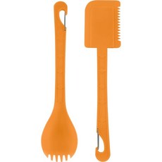 조리 캠핑 하이킹 및 야외 생존을 위한 식기세척기 안전 구조 오렌지 원 사이즈20-12407의 스팍과 주걱이 포함된 UST KLIPP 서빙 세트