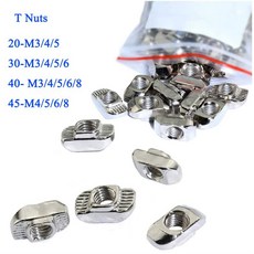 알루미늄 프로파일 시리즈 슬롯 EU 해머 3030 커넥터 M5 슬라이딩 40 너트 M8 45 M3 M6 4040 고정 용 30 T M4 20, 30S M4, 10PCS