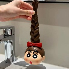 짱구 머리끈걸이 짱구 머리끈 거치대 짱구 머리끈 정리, 1개, A. 긴 땋은 머리 신짱