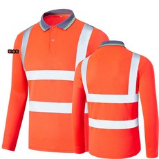 작업복 반팔 건설 유니폼 스카치 산업용, 오렌지(긴소매)