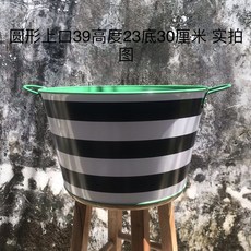 歐式復古冰桶帶架子套裝 戶外酒吧商用大容量香檳桶, 1個, 11號圓形冰桶 不含架子