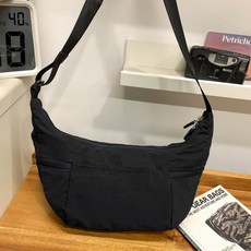 通懃餃子包健身瑜伽包單肩斜挎手提腋下託特包, 黑色, 1個