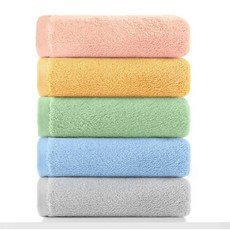 록신 데일리타올 40수 피크닉 수건 심플컬러무지 세면타월, 5개, 혼합