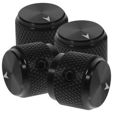 Pcs 앰프 볼륨 손잡이 액세서리 전위차계 기타 호환 교체베이스 버튼 튜닝 금속, Black