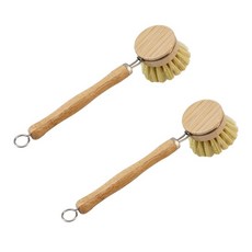 러너즈 주방 우드 사이잘 세척 브러쉬, 2개, 혼합색상