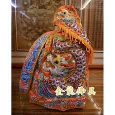 金龍佛具 橘龍袍 天上聖母 媽祖 王爺 廣澤尊王 古體粒麟衣 一尺三神明衣, 1個, 8寸長-8寸8神明穿-圖5