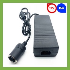 잭 변환기 차량용 시가잭 자동차 전원 어댑터 변환 AC DC 110V/ 220 v에서 12V 15A 공급 라이터 6394EA62 UK Plug 1개, US plug