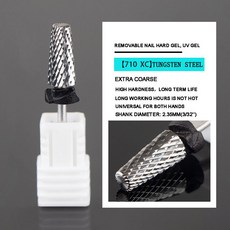 전기 네일 드릴용 텅스텐 카바이드 밀링 커터 드릴 비트 매니큐어 기계 페디큐어 파일 액세서리