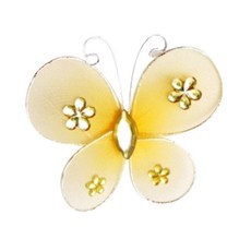 스타킹장식(나비55mm)-노랑, 1개