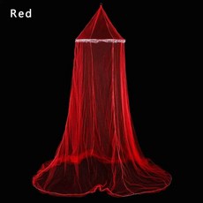 캐노피 암호화 돔 파리 곤충 메쉬 공주 모기장 방충제 보호 싱글 엔트리 침대 장식, red