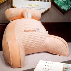 라텍스 다기능 허리 등쿠션 허리보호 목베개 대형, 토끼 아이스 실크 라텍스