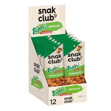 Snak Club Tajin 바삭한 땅콩 칠리와 라임 시즈닝을 곁들인 견과류 마일드 39.7g(1.4온스) 백 12팩, 피너츠, 39.7g