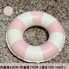 GUEFOON 兒童加厚充氣游泳圈戶外戲水浮圈容易整理, 1個, 粉色白色泳圈:70推薦體重40-70斤（6498）