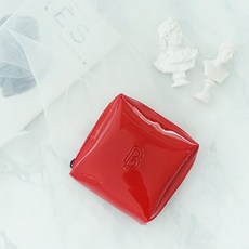 BLANC블랙 클러치백 가방 에나멜 정사각 파우치[레드]