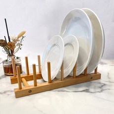 木質盤子瀝水架 台灣製造 30x12x9.4公分, 原木色, 1個