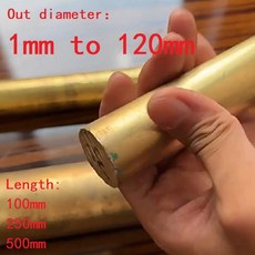 구리봉 황동봉 신주봉 길이 100mm 250mm 500mm 황동 원형 막대 메탈 바 1mm2mm3mm4mm5mm6mm8mm10mm12mm14mm15mm16mm18mm20mm에서 6, [51] Diameter 12mm 1pc, [01] Length 100mm