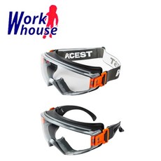 Work house ACEST S60 護目鏡 全密閉式耐刮防霧安全眼鏡 抗UV99, 1個