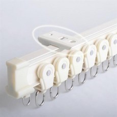 B 窗簾軌道吊桿 懸空支架 鋁合金軌道 方軌工字軌道 懸吊桿 金屬固定吊架，堅固耐用，安裝簡便, 小夾片軌道 一件一米, 1個