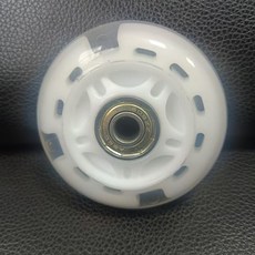 마이크로킥보드 led 맥시 앞 교체 부품 바퀴, 1개, 화이트 투명 76mm