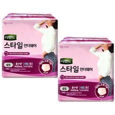 디펜드 스타일 언더웨어 여성 슬림 팬티형 성인기저귀, 대형, 9매, 2개