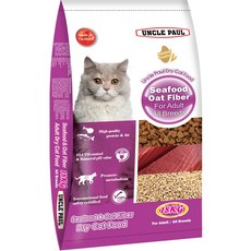 保羅叔叔 雞肉糙米貓糧 - 成貓/全齡貓/全種貓適用 - 台灣製, 1包, (紫)海鮮燕麥,18kg, 18kg, 海鮮
