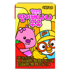서울에프엔비 뽀로로 딸기바나나 우유, 140ml, 24개