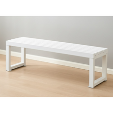 비비드 컬러 야외벤치 대기 의자 포토존 매장 카페 120cm, 화이트